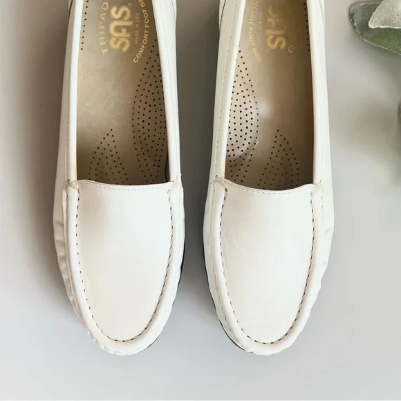 SAS San Antonio Shoemaker Simplify Slip On Loafer Comfortable White Size: 7 New - Picture 8 of 13